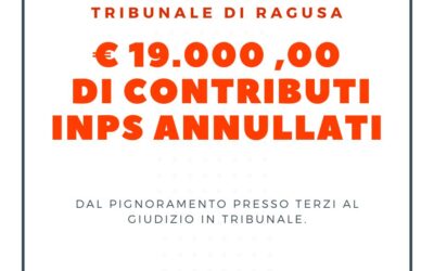 STOP A 19 MILA EURO DI CONTRIBUTI INPS. DAL PIGNORAMENTO PRESSO TERZI AL GIUDIZIO DI MERITO